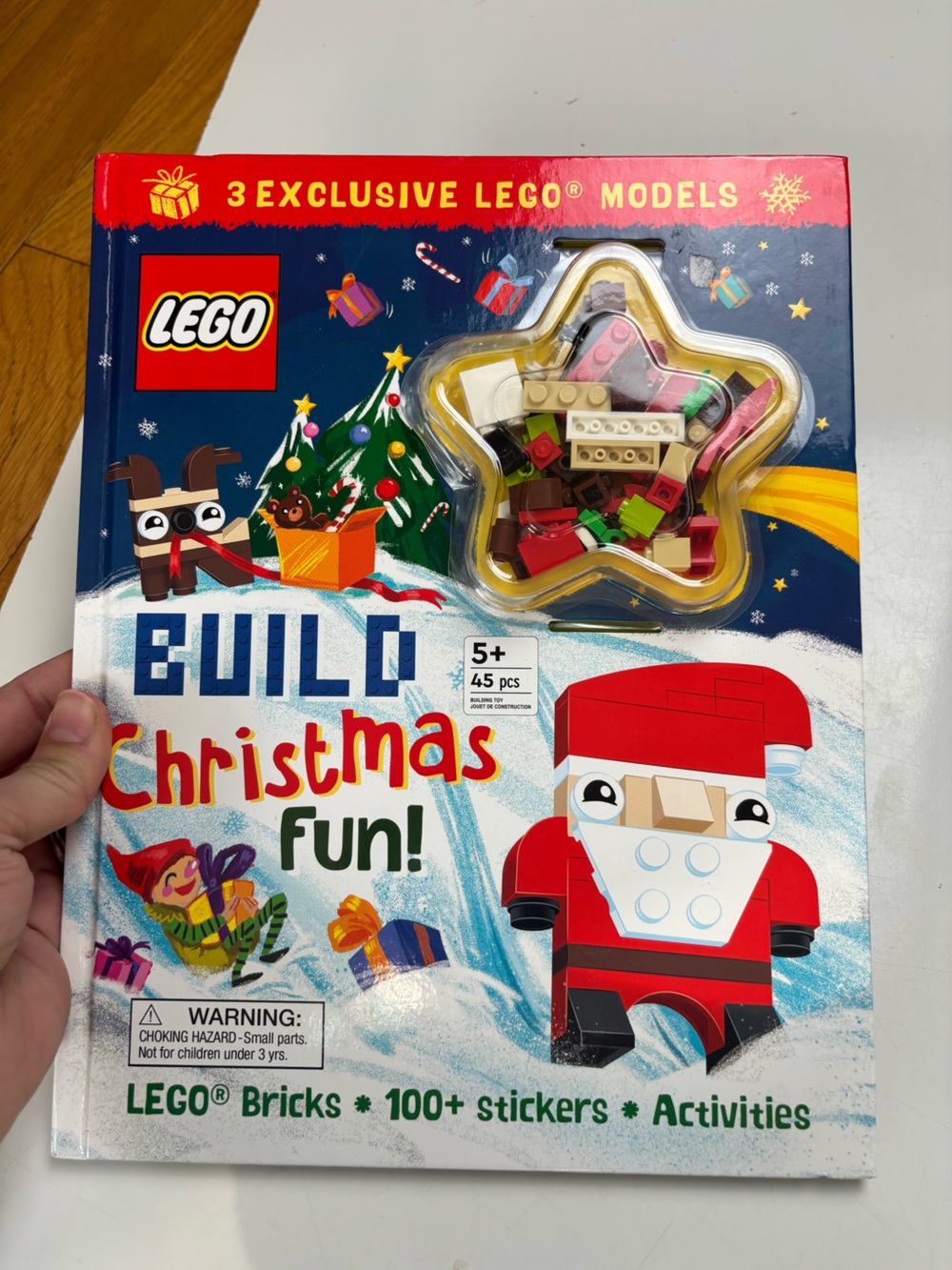 LEGO Books: Build Christmas Fun! hardcover Activity Book with Minifigure